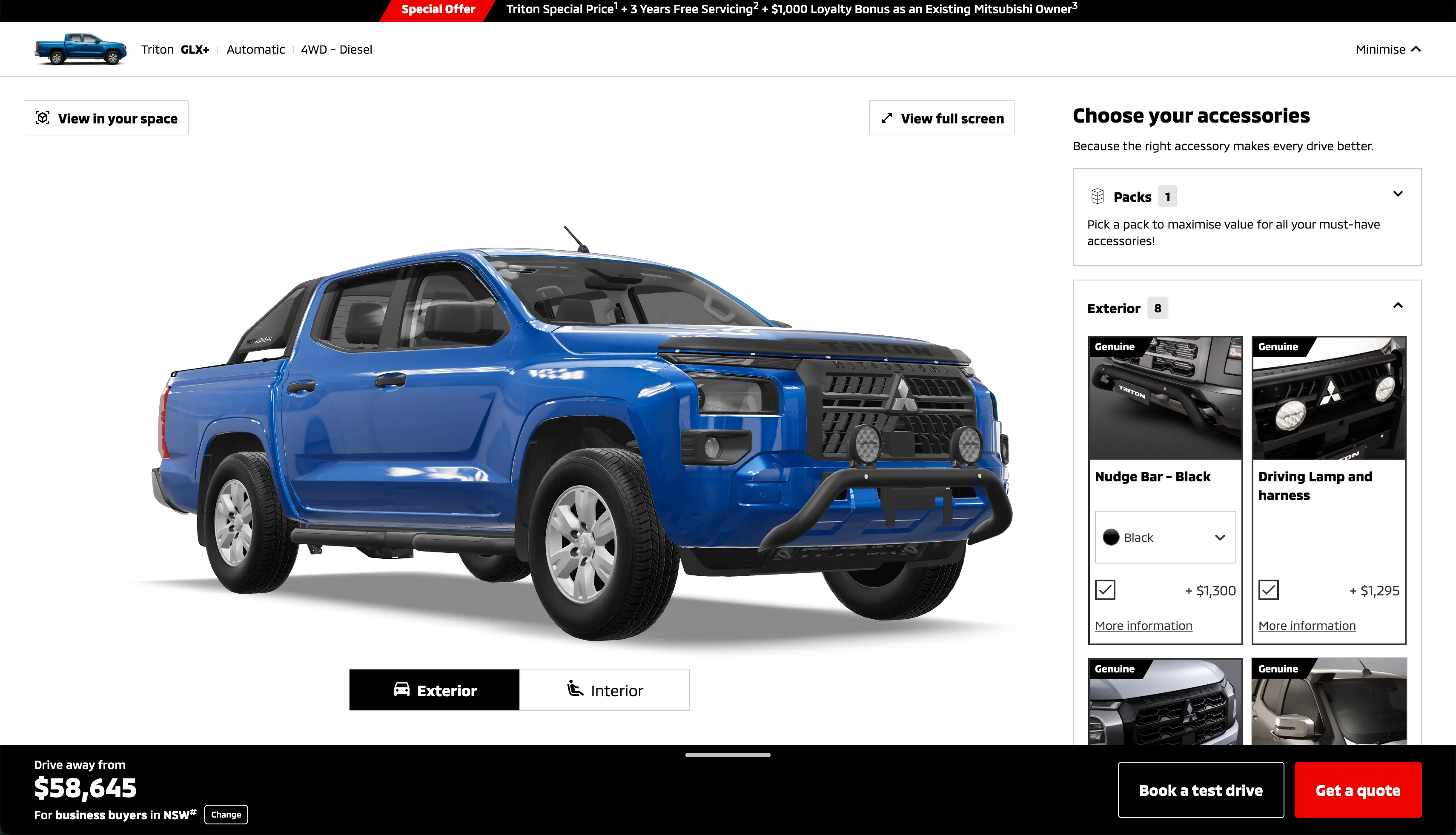 Accessory detail and selection user interface