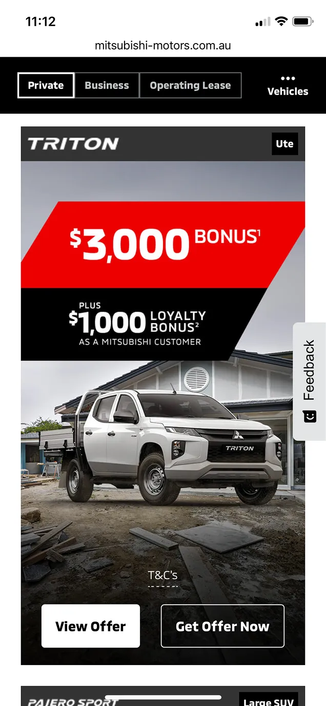 Responsive offers listing layout variant 2